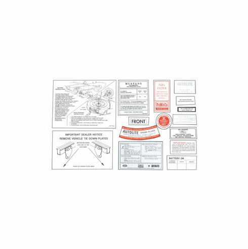 1966 Mustang Decal Kit