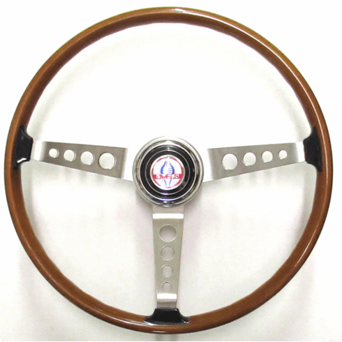 1966 Shelby GT350 Reproduction Deluxe Wood Steering Wheel Kit (No Tilt)