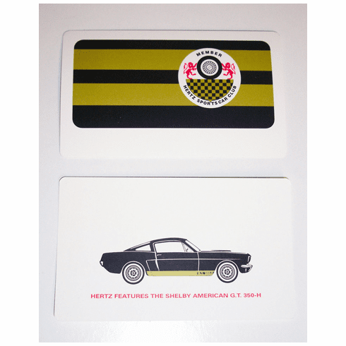 1966 Shelby Hertz Membership Card