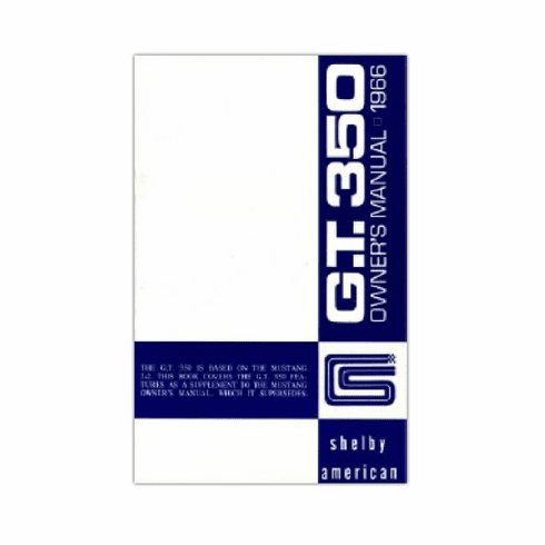 1966 Shelby Owners Manual