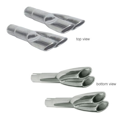 thumbnail image 2 of TRI-HYBERS Stainless Steel Exhaust Tip For 1969-1970 Ford Mustang Mach 1 - 54mm Inlet 2 of 6