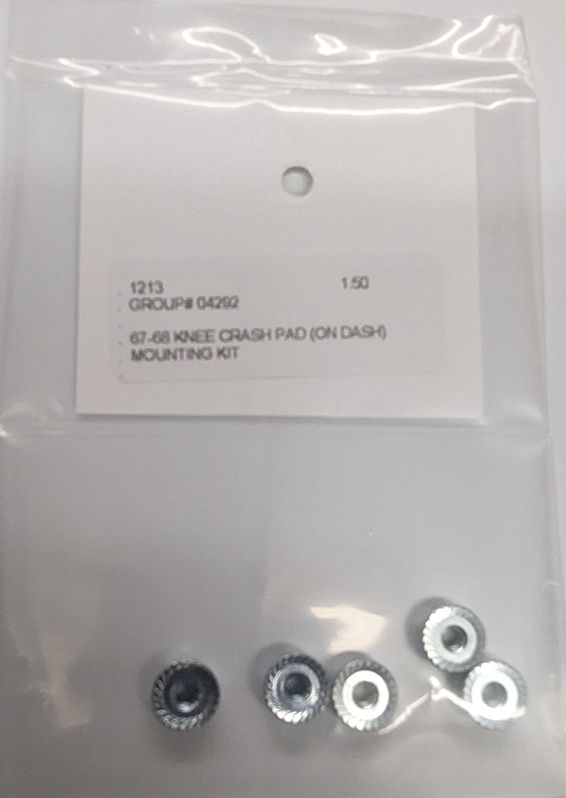 196768 Mustang Shelby Dash Knee Pad Mounting Kit