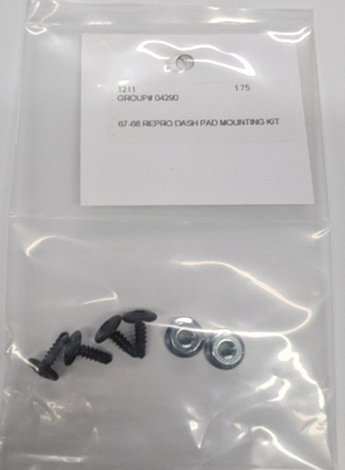 196768 Mustang Shelby Dash Pad Mounting Kit (for Reproduction Pads)