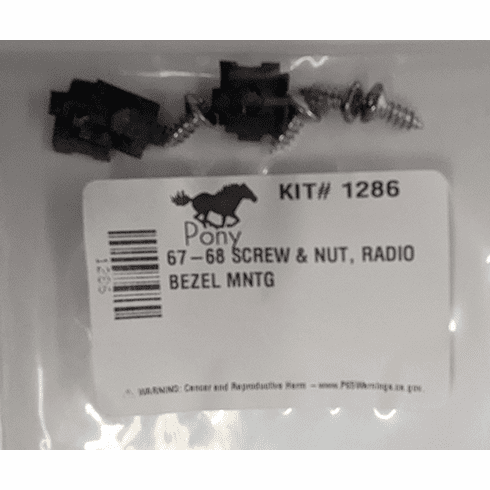 1967-68 Mustang Shelby Radio Bezel Mounting Kit