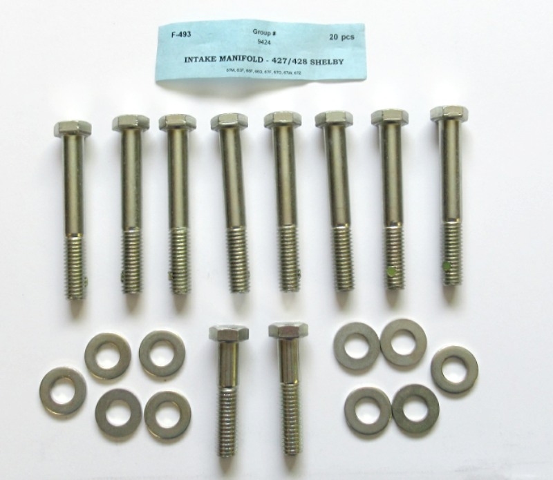 Engine Inlet Fastening 1967-68 Shelby Big Block Intake Manifold Engine Fasteners