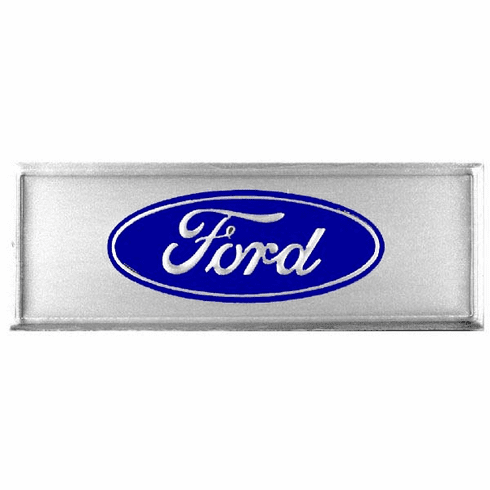 1967-70 Mustang Ford Oval Door Sill  Plate Label (Blue)
