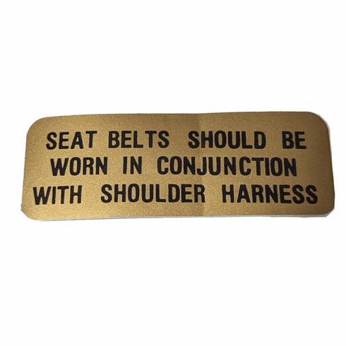 1967-70 Shelby Sunvisor Seatbelt Shoulder Harness Decal