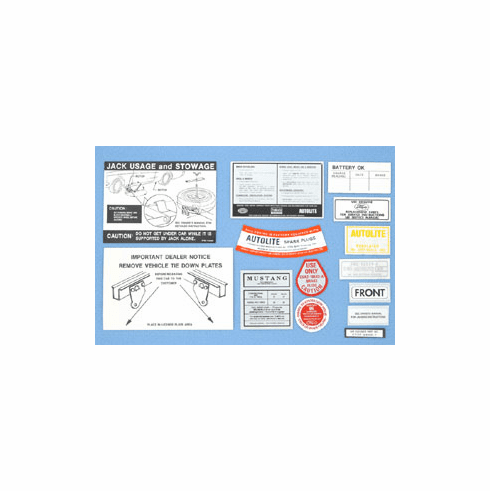 1967 Mustang Decal Kit