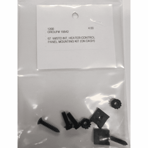 1967 Mustang Heater Control Bezel Mounting Kit (Standard Interior)