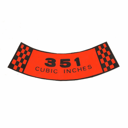 1968-69 Mustang 351 2-V Air Cleaner Decal