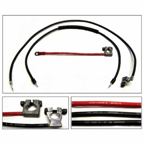 1968-69 Mustang Shelby 428CJ V8 Battery Cable Set (Concours Quality)