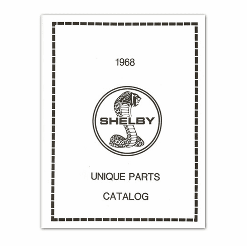 1968 Shelby Unique Parts Catalog Book