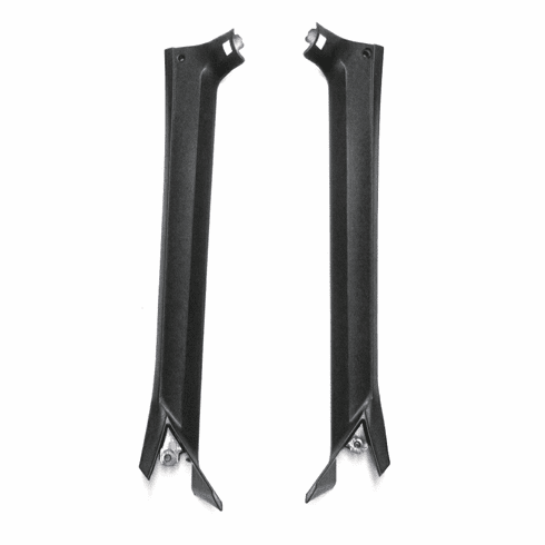 1969-70 Fastback Windshield Pillar Moldings (BLACK)