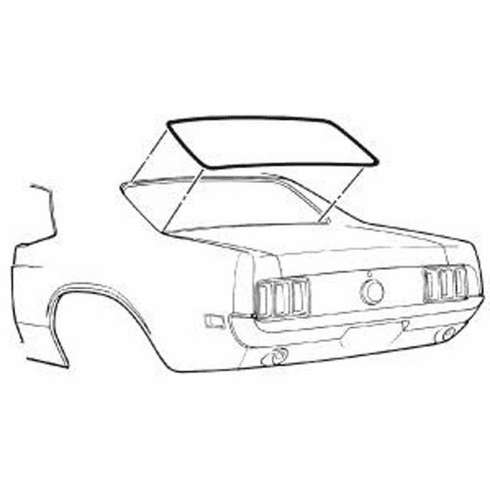 1969-70 Mustang Coupe Rear Window Weatherstrip