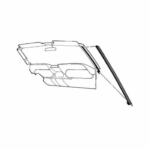 1969-70 Mustang Shelby Convertible Front Body Pillar Weatherstrip RIGHT