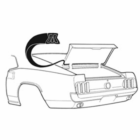 1969-70 Mustang Shelby Fastback Trunk Lid Weatherstrip