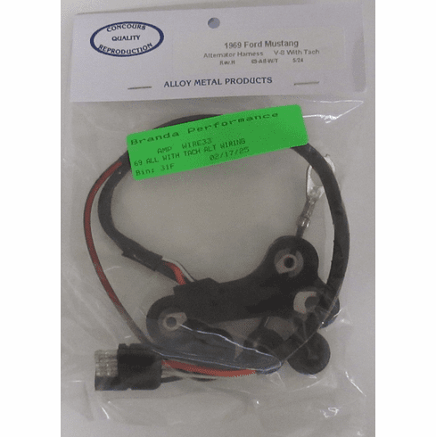 1969 Mustang & 1969-70 Shelby Alternator Wiring Harness (With Tach)