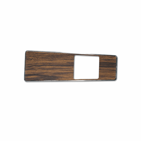 1969 Mustang Deluxe Console Center Insert Panel (Light Teak)