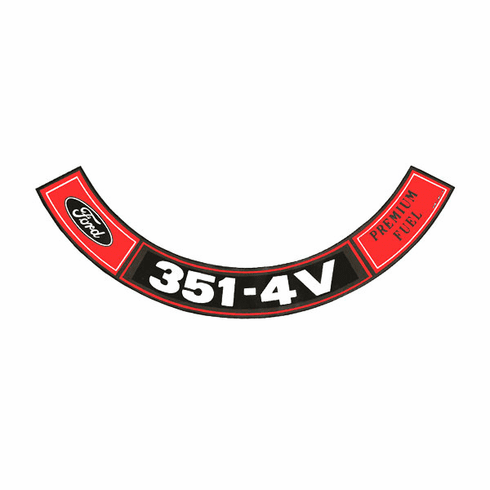 1970-71 Mustang 351 4-V Premium Fuel Air Cleaner Decal
