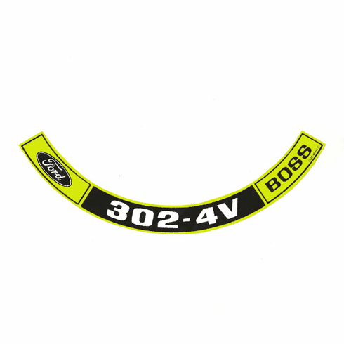 1970 Mustang Boss 302 Air Cleaner Decal