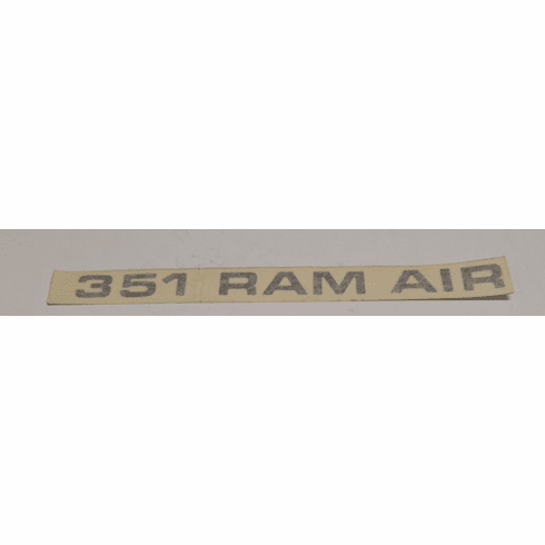 1971-73 Black 351 Ram Air Hood Decal
