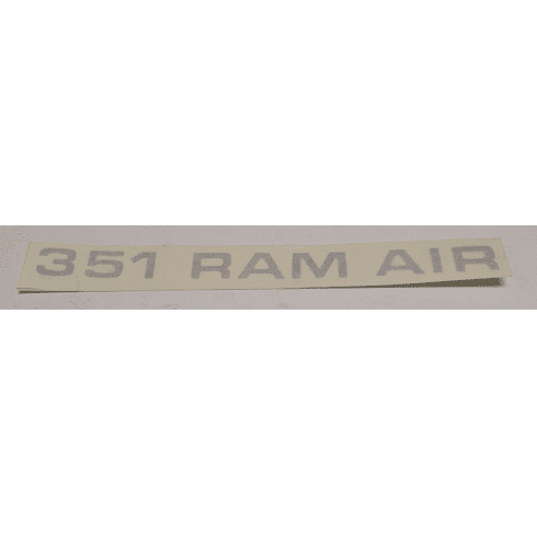 1971-73 Silver 351 Ram Air Hood Decal