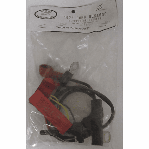 1972 Mustang Alternator Wiring Harness (With Gauges)