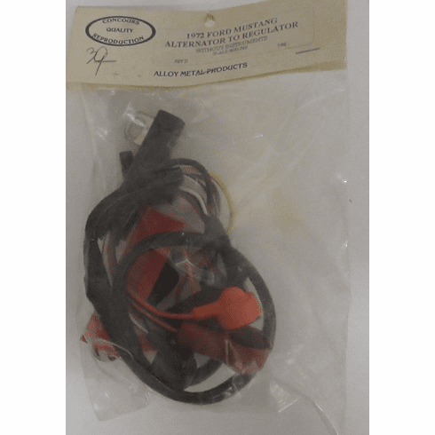 1972 Mustang Alternator Wiring Harness (Without Gauges)