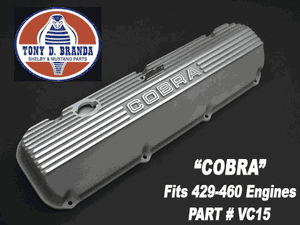 Ford Mustang Shelby 429-460 "Cobra" Finned Valve Covers