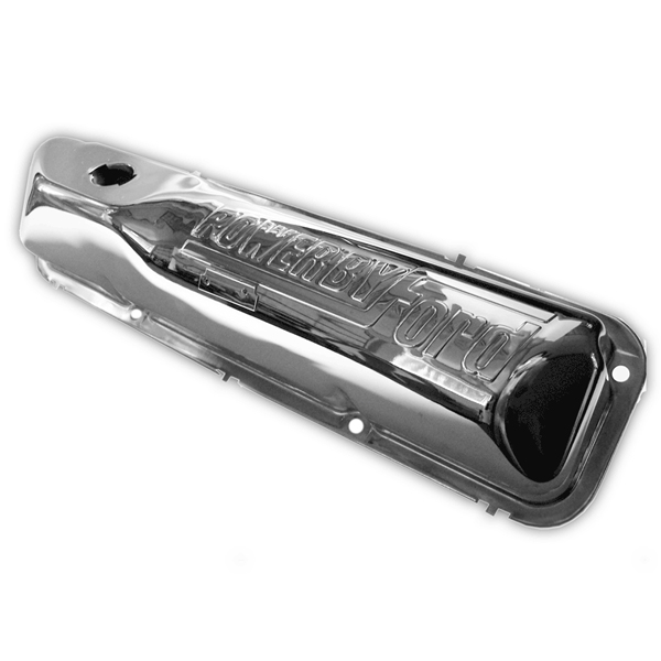 Chrome "Power By Ford" Big Block Valve Covers