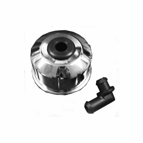 Chrome Twist In Oil Cap with Hole