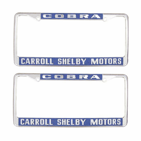 COBRA Carroll Shelby Motors License Plate Frames (Pair)