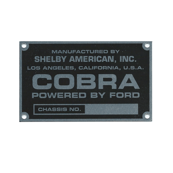 Early 427 Cobra Chassis Serial Number Plate