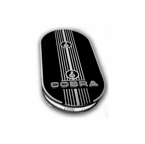 Mustang & Shelby 'Cobra' Black Finish Oval Air Cleaner - 2x4