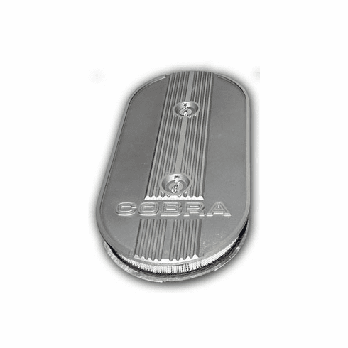 Mustang & Shelby 'Cobra' Natural Finish Oval Air Cleaner - 3x2