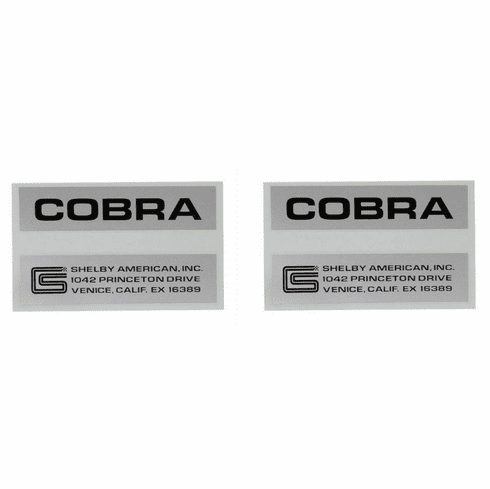 SHELBY GT350R, COBRA, DAYTONA COUPE R'MODEL VALVE COVER DECALS