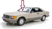 1984 1985 Mercedes Benz 500SEC Front Windshield Window Glass 2DR Sedan
