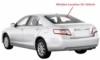 Back Glass Toyota Camry 2007-2011 4 Door Sedan