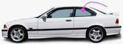 Driver Side Quarter Glass BMW 325 2 Door Coupe 1992-1994