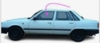 Front Door Glass Driver Side Toyota Camry 1983-1986 4 Door Sedan