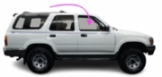 Front Door Glass Passenger Side Toyota 4Runner 1990-1995 4 Door Utility