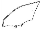 Front Door Glass Passenger Side Toyota Avalon 2000-2004 4 Door Sedan
