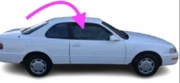 Front Door Glass Passenger Side Toyota Camry 1994-1996 2 Door Coupe
