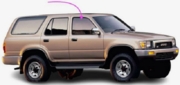 Front Side Glass Passenger Side Toyota 4Runner 1985-1989 2 Door Utility
