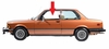 Front Driver Side Door Glass BMW 320i 2 Door Sedan 1977-1979