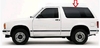 Driver Quarter Side Door Glass Chevrolet S10 2 Door Sedan 1983-1993