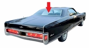 Rear Back Window Glass Lincoln Continental 2 Door Hardtop 1970-1972
