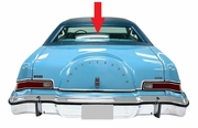 Rear Back Window Glass Lincoln Continental 2 Door Hardtop 1975-1976