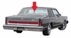 Rear Back Window Glass Lincoln Town Car 2 Door Coupe 1980-1981