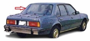 Back Window Glass Cadillac Cimarron 4 Door Sedan 1982